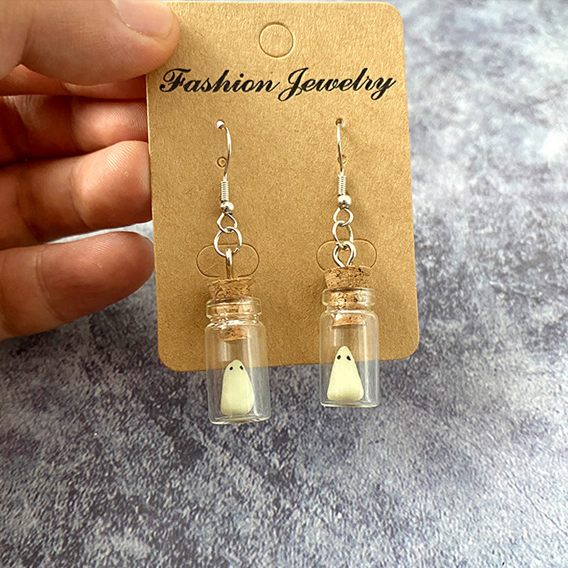 Wholesale Halloween Luminous Soft Clay Glowing Glass Earrings Necklace